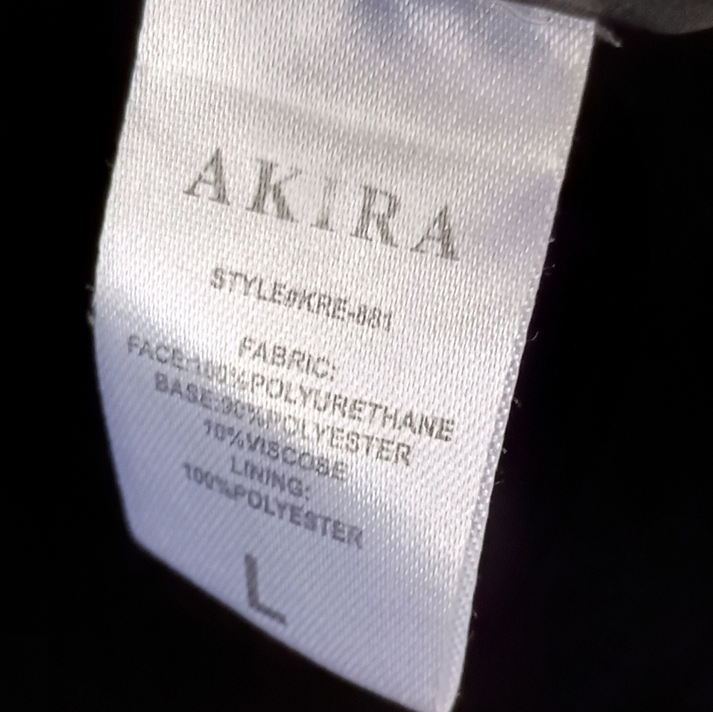Akira Stylish Gray Faux Leather Jacket_Large - Picture 7 of 10